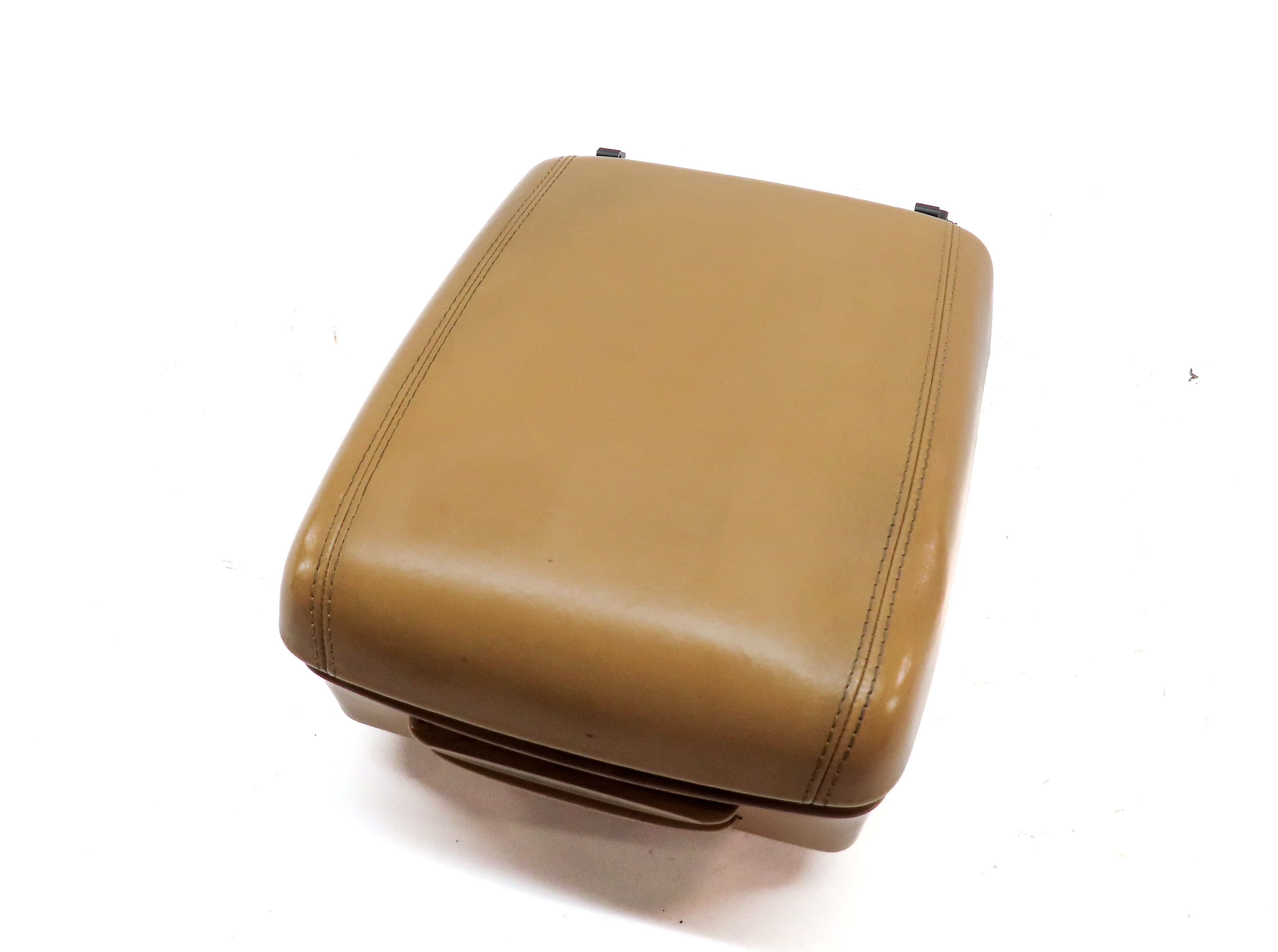 03-10 PORSCHE CAYENNE 955 957 FRONT CENTER CONSOLE ARMREST LID (HAVANA BEIGE) — exact item pictured